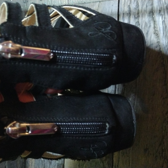 Sam Edelman Danica Kalisa Black Wedge Gladiator Sandals Size 13m Youth EUC - Picture 4 of 9